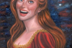 Laughing renaissance princess
