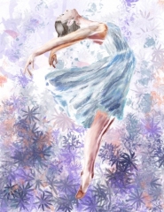 Dancer in blue dress