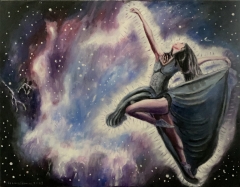 Dancer in nebula 8, creating light