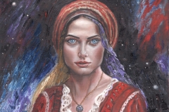 Renaissance woman in nebula
